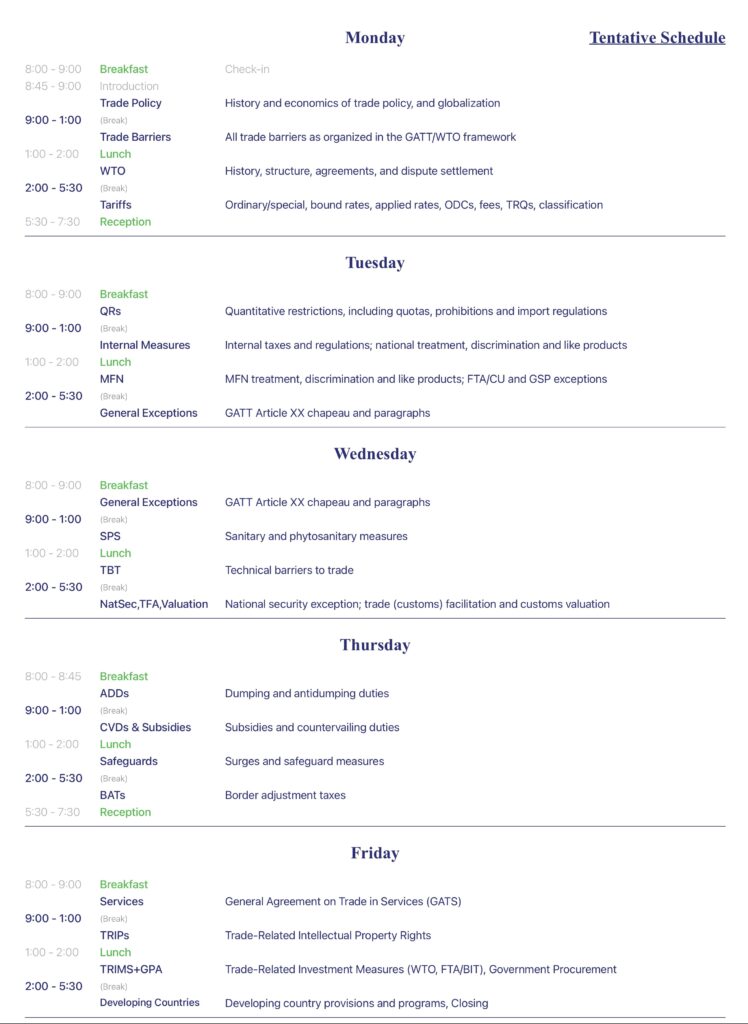 Geneva Trade Institute Syllabus